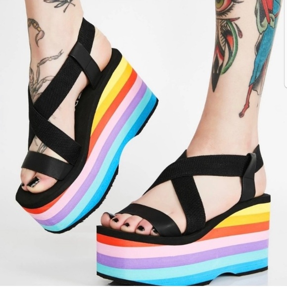 Rocket Dog Rainbow EVA Wedge Sandals - Picture 4 of 9